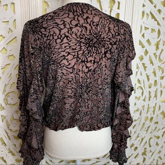 Vintage Havana Purple Boho Velvet Blouse - Picture 5 of 8